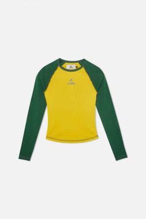 Scuffers Caravan Long Sleeve Yellow / Green | US TG865206O3