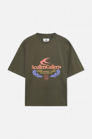 Scuffers College T-Shirt Green | US ZA818091X6