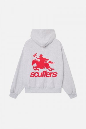 Scuffers Emblem Hoodie Light Grey | US ZJ291959S7