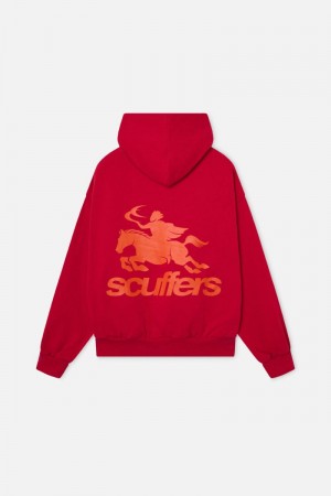 Scuffers Emblem Hoodie Red | US XB998279C3