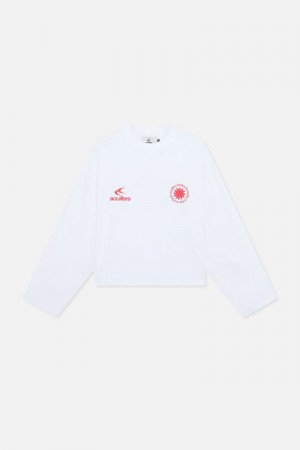 Scuffers Emblem Long Sleeve White | US II627192L0