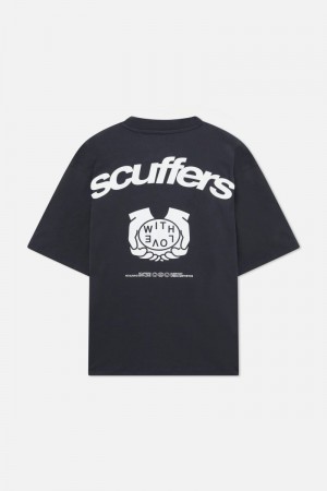 Scuffers Familia T-Shirt Black | US TQ680268F4