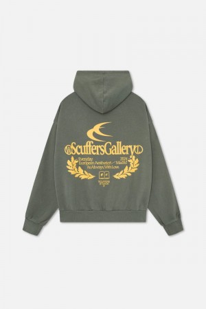 Scuffers Gallery Hoodie Green | US IS437683L8