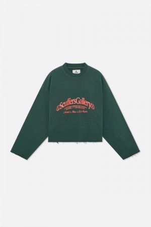 Scuffers Gallery Sweatshirt Green | US LB618211C7