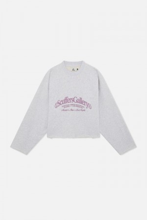 Scuffers Gallery Sweatshirt Grey | US EX775647A6