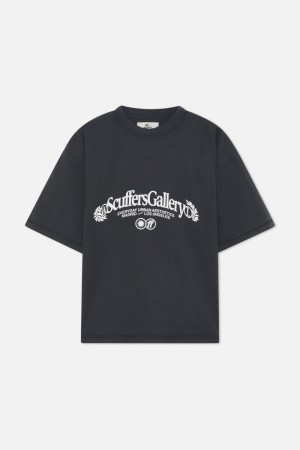 Scuffers Gallery T-Shirt Dark Blue | US BQ007800O2