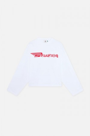 Scuffers Internet Long Sleeve White | US FS733393S1