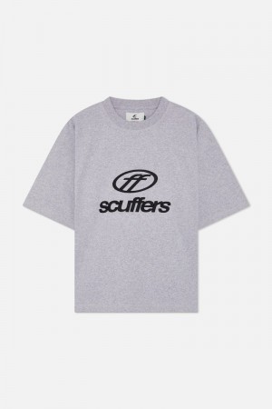 Scuffers Italic T-Shirt Light Grey | US VH413951K8