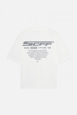 Scuffers Motor Studios T-Shirt Ecru | US GN477317S6