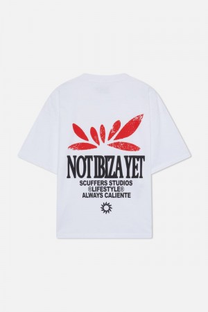 Scuffers Not Ibiza T-Shirt White | US TH825212Q6