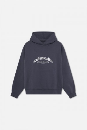 Scuffers POS Scuffersstudios Hoodie Navy | US FU317621B0