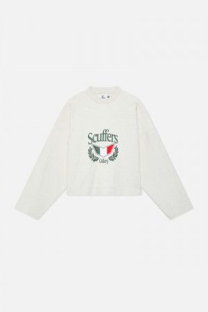 Scuffers Romeo Sweatshirt Ecru | US BU952845L3