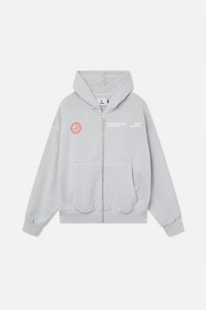 Scuffers S66S Zipped Hoodie Grey | US YQ296149K2