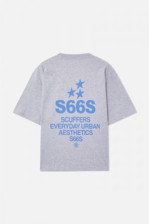 Scuffers SEAS T-Shirt Grey / Blue | US YU995049L6