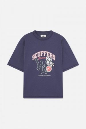 Scuffers SSS Stadium T-Shirt Navy | US XK639973M6