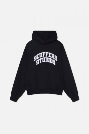 Scuffers Semi Hoodie Black | US XO324282X9