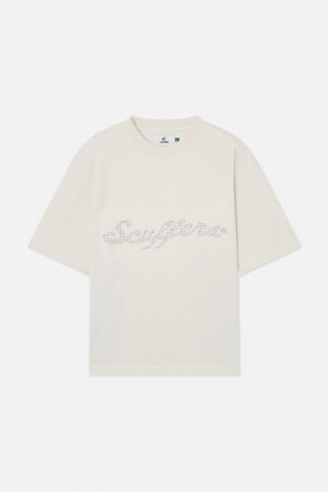 Scuffers Shyne T-Shirt Ecru | US GU764526F6