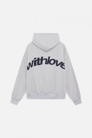 Scuffers Sign Hoodie Light Grey | US QR772707S9