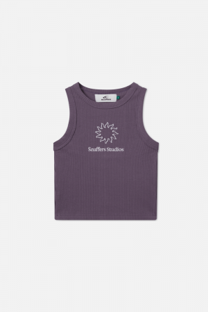 Scuffers Tarifa Tank Top Dark Purple | US OH283178L1