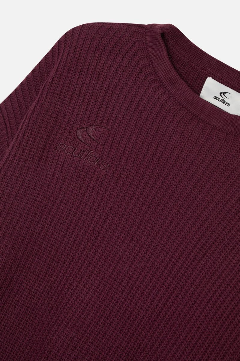 Scuffers Amore Knit Sweater Burgundy | US FV254455R8