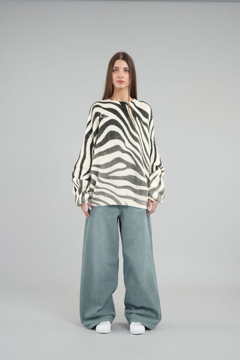 Scuffers Amore Knit Sweater Zebra | US CK209060O3