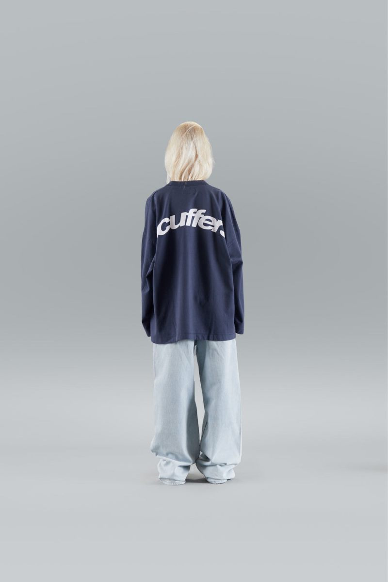 Scuffers Angel Sweatshirt Navy | US LH659025D6