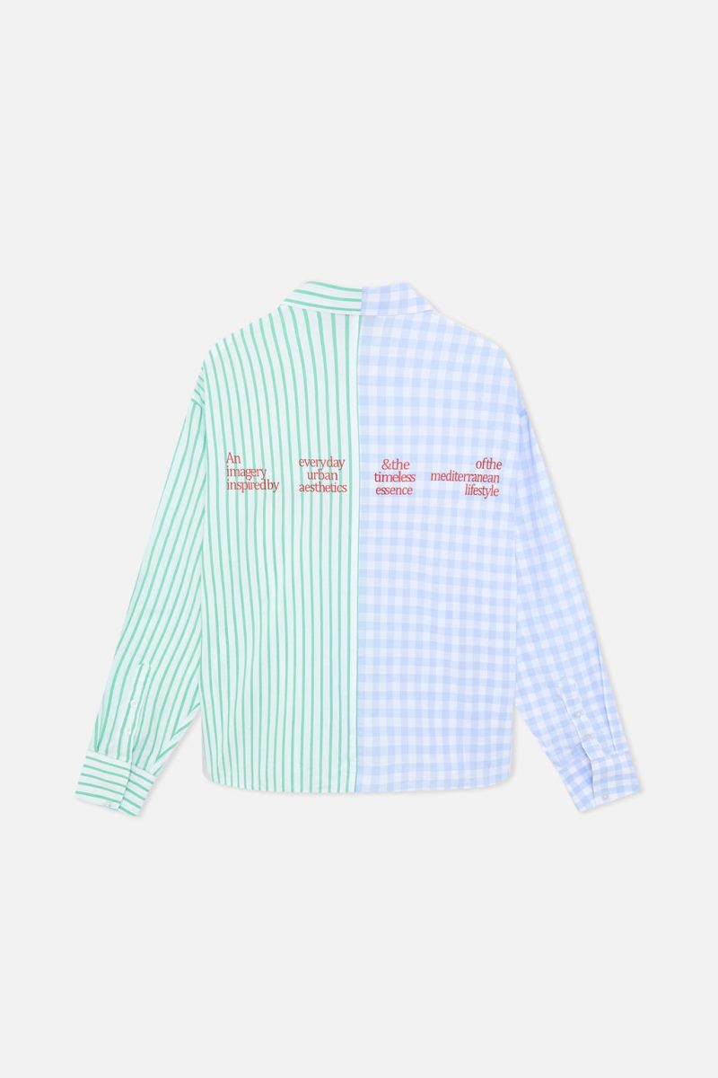 Scuffers Atelier Copenhagen Shirts Green / Blue | US ME328632K9