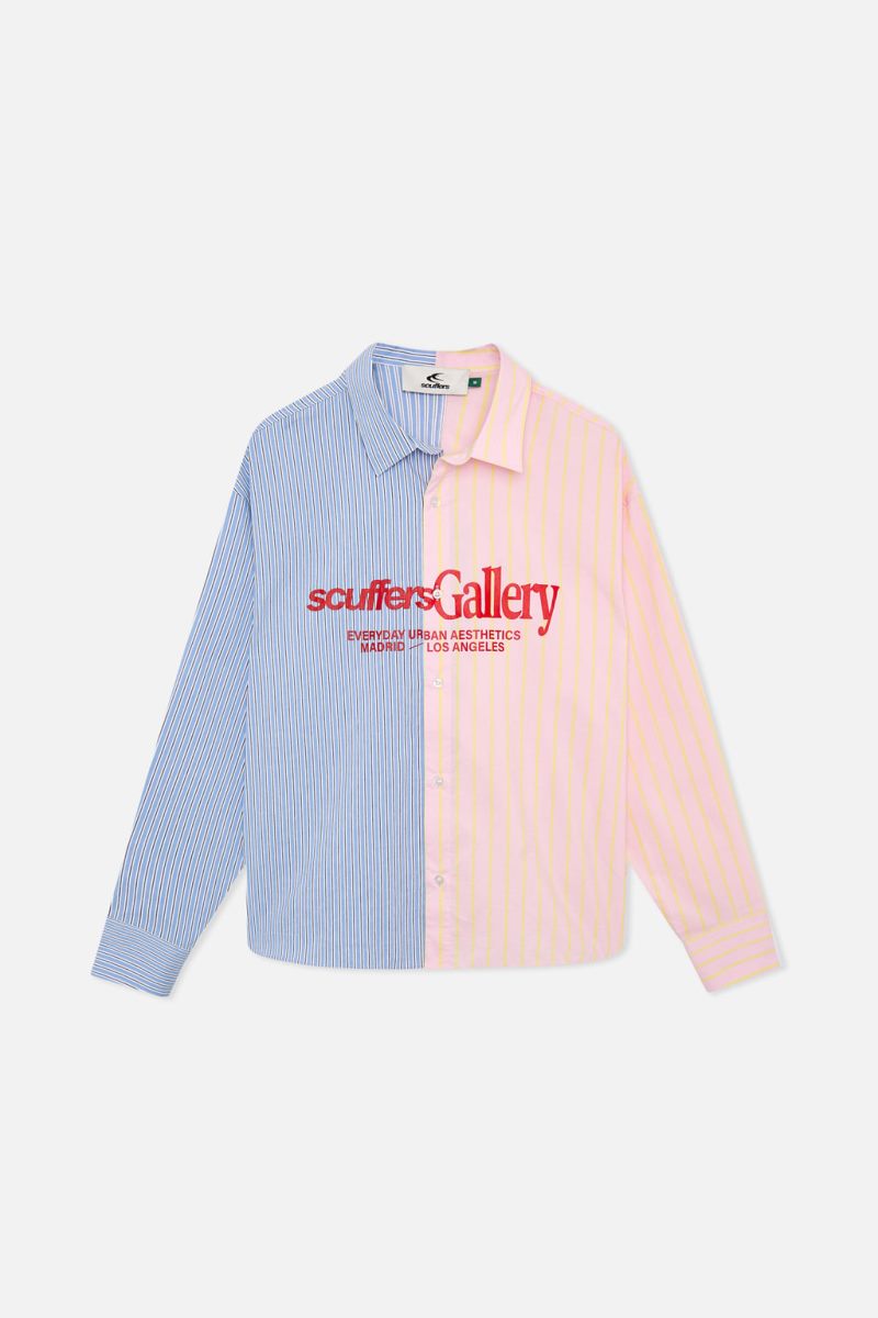 Scuffers Atelier Paris Shirts Pink / Blue | US FJ428722C5