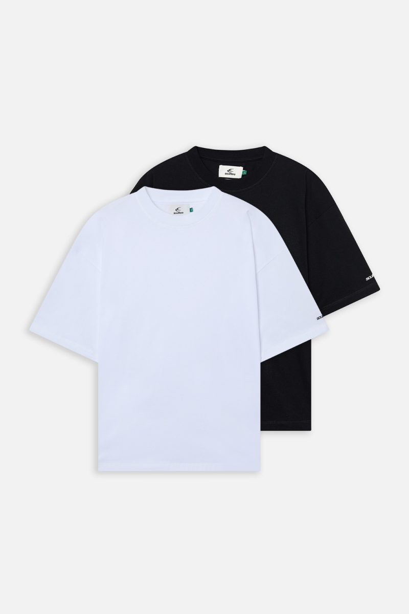 Scuffers Basic B&W Pack T-Shirt Black / White | US VA606480K0