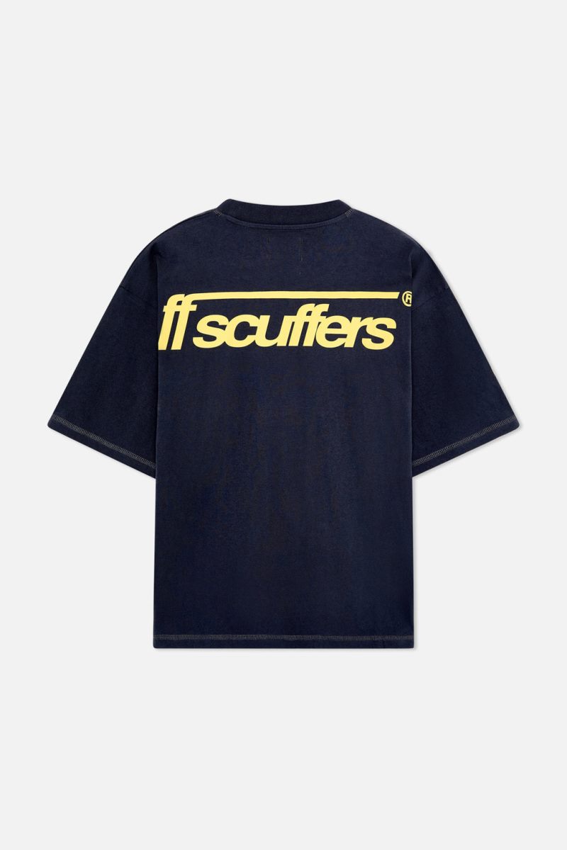 Scuffers Billy T-Shirt Dark Blue | US FV991299N5