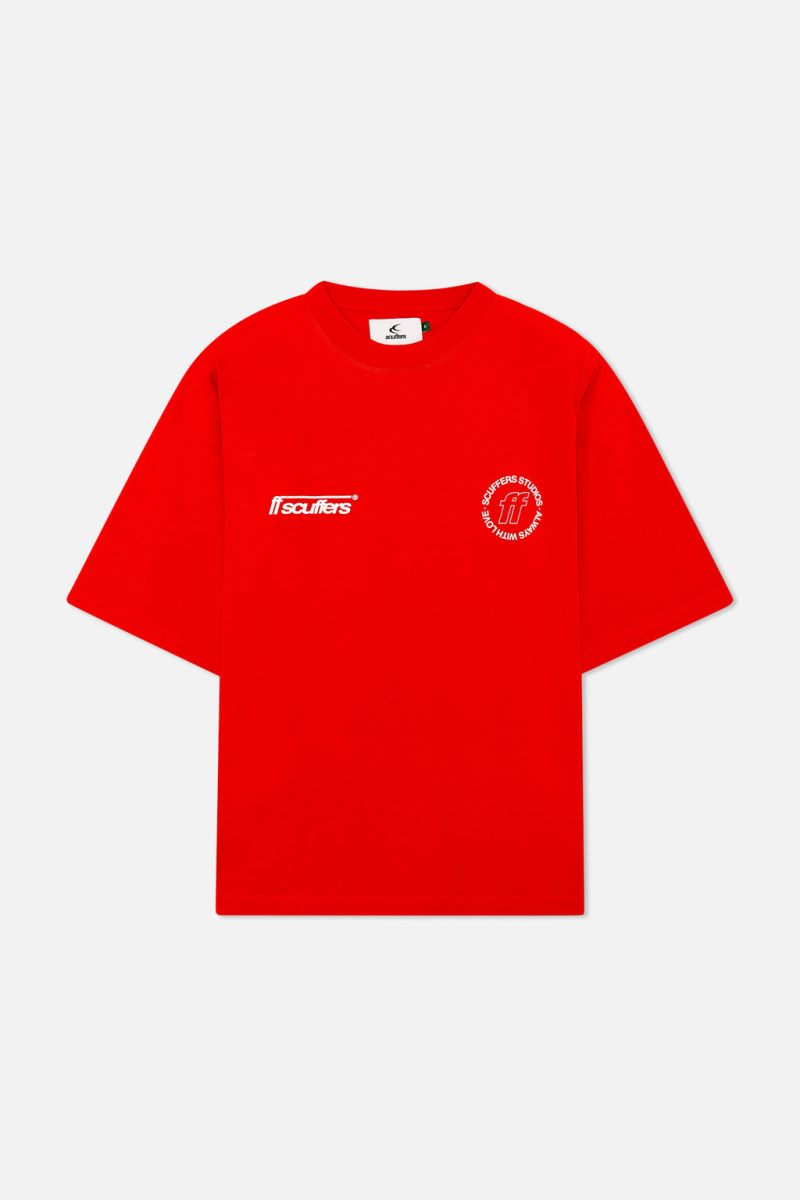 Scuffers Billy T-Shirt Red | US PQ503590Q5