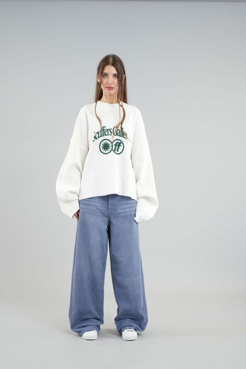 Scuffers Cala Sweatshirt Ecru | US CT200870A1