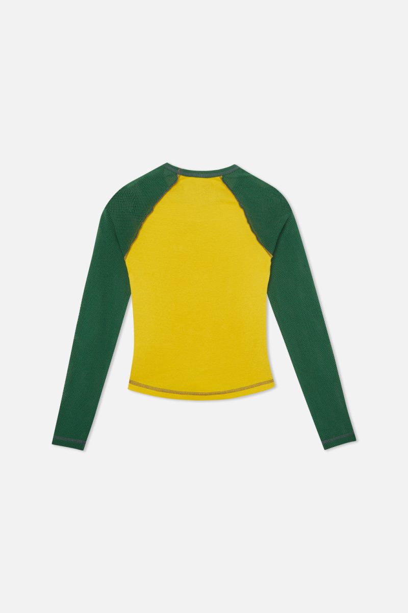 Scuffers Caravan Long Sleeve Yellow / Green | US TG865206O3