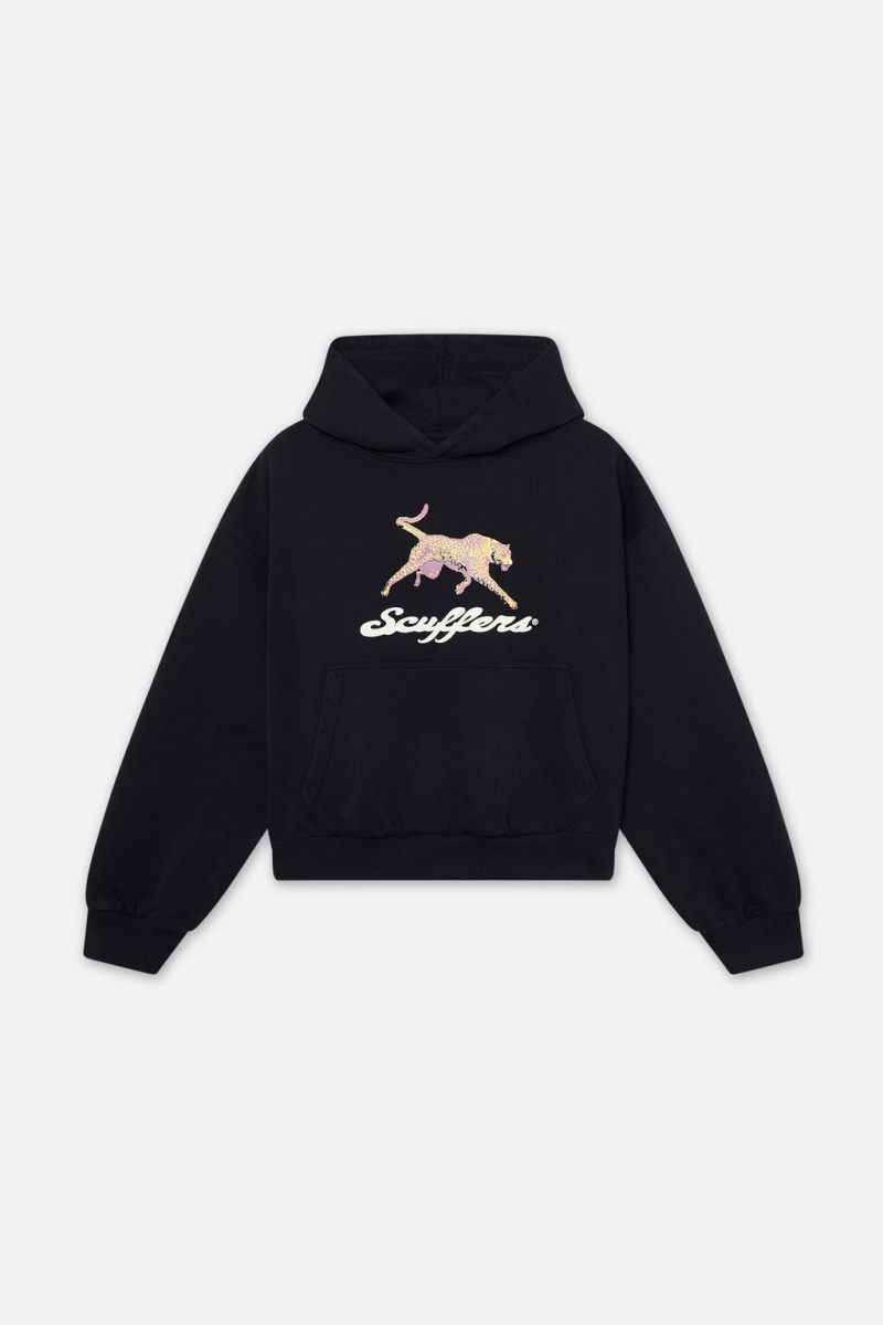 Scuffers Cheetah Hoodie Black | US JF792379W3