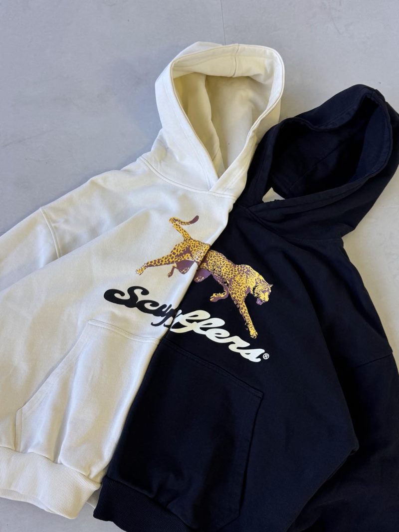 Scuffers Cheetah Hoodie Ecru | US XQ695119O5