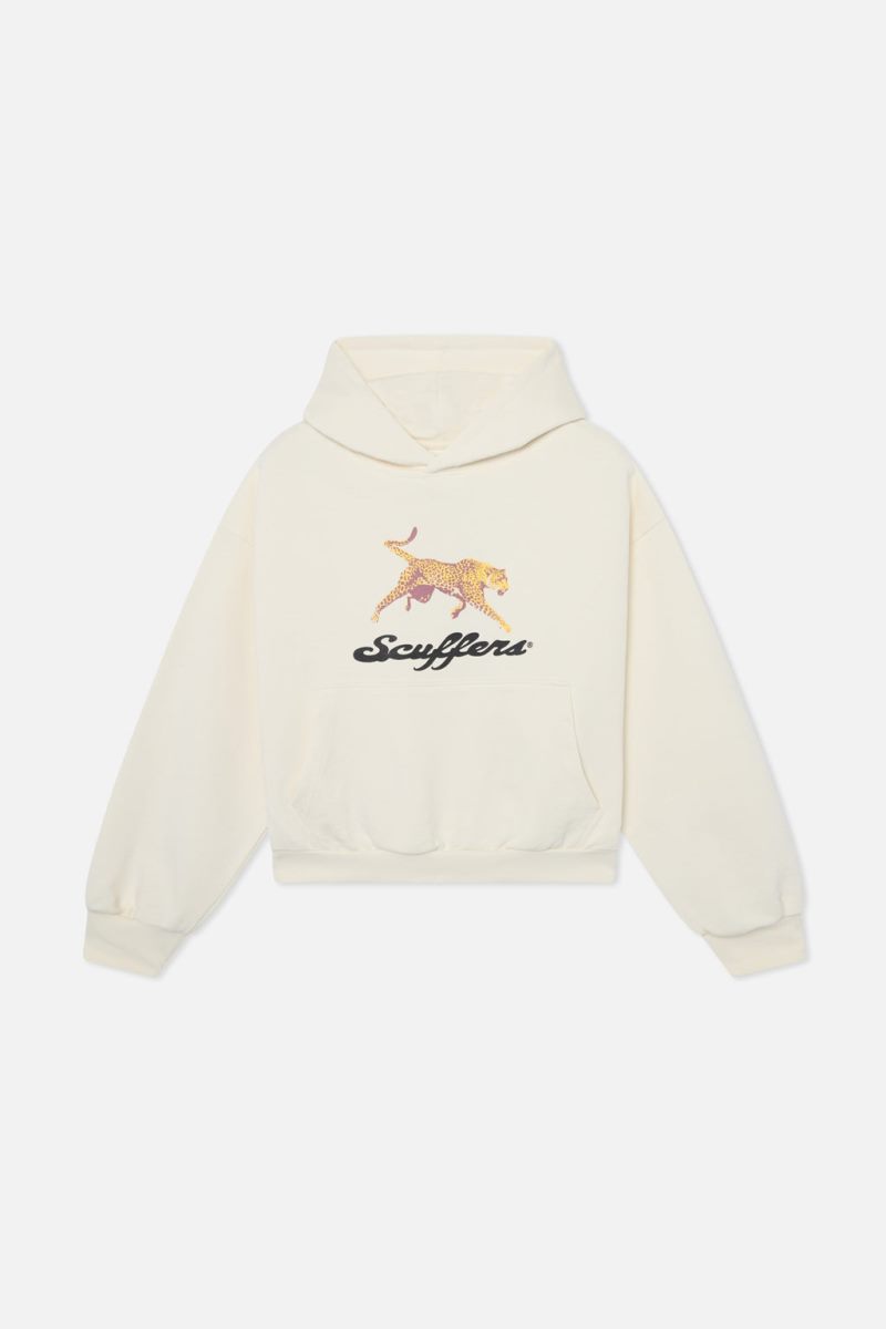 Scuffers Cheetah Hoodie Ecru | US XQ695119O5