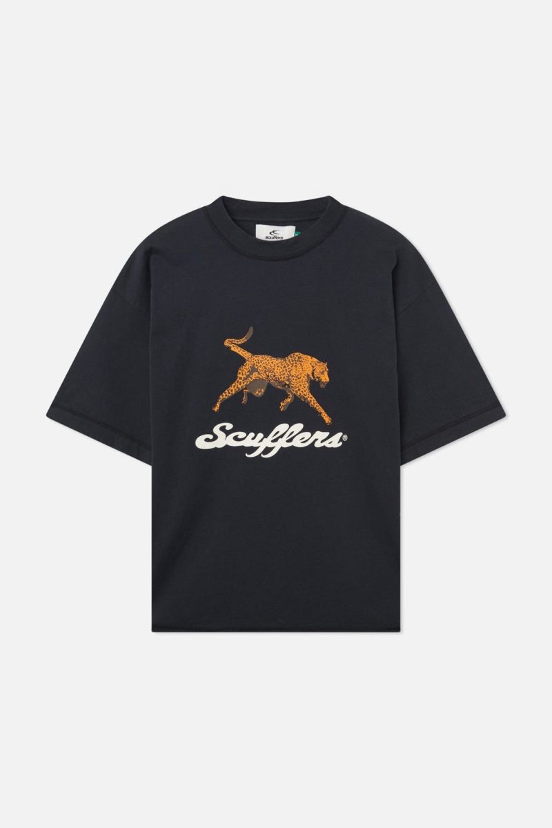 Scuffers Cheetah T-Shirt Black | US BX870017Q8