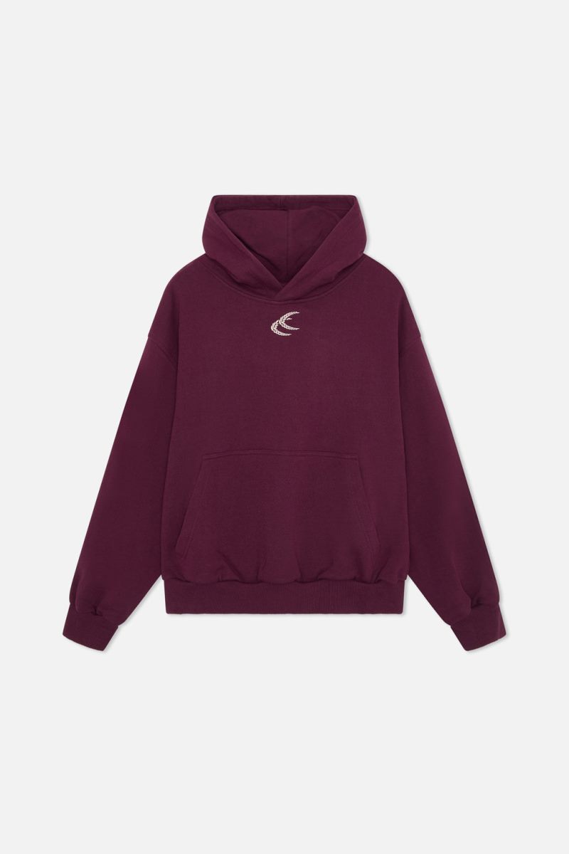 Scuffers Chester Hoodie Burgundy | US QH637473C3