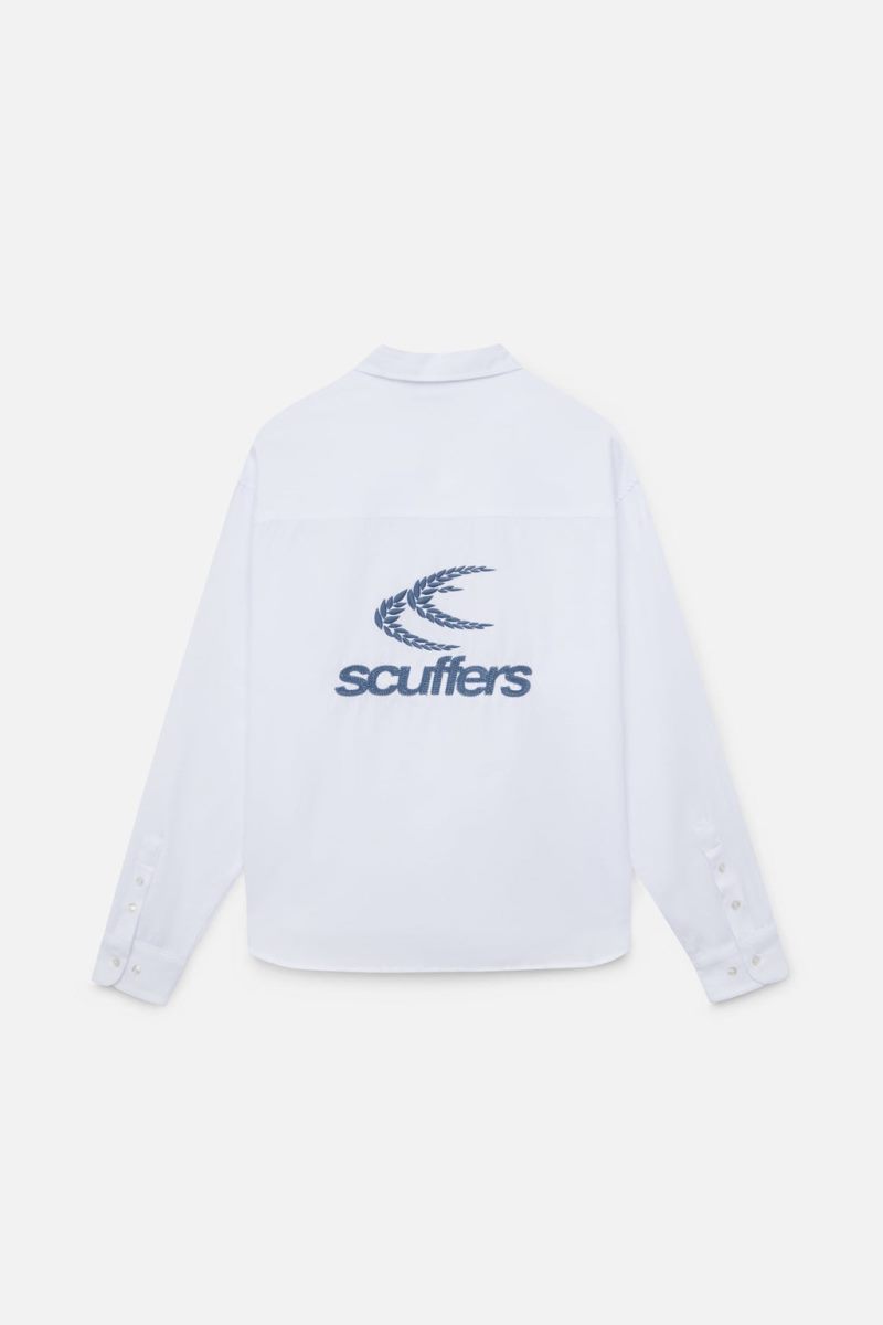 Scuffers Chester Shirts White | US CU443464N7