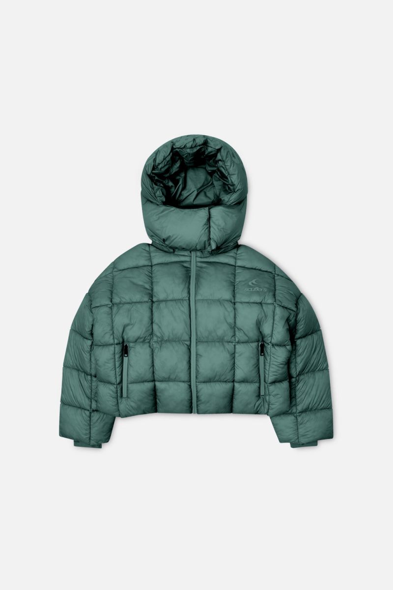 Scuffers City Forest Puffer Jacket Green | US QF070337V7