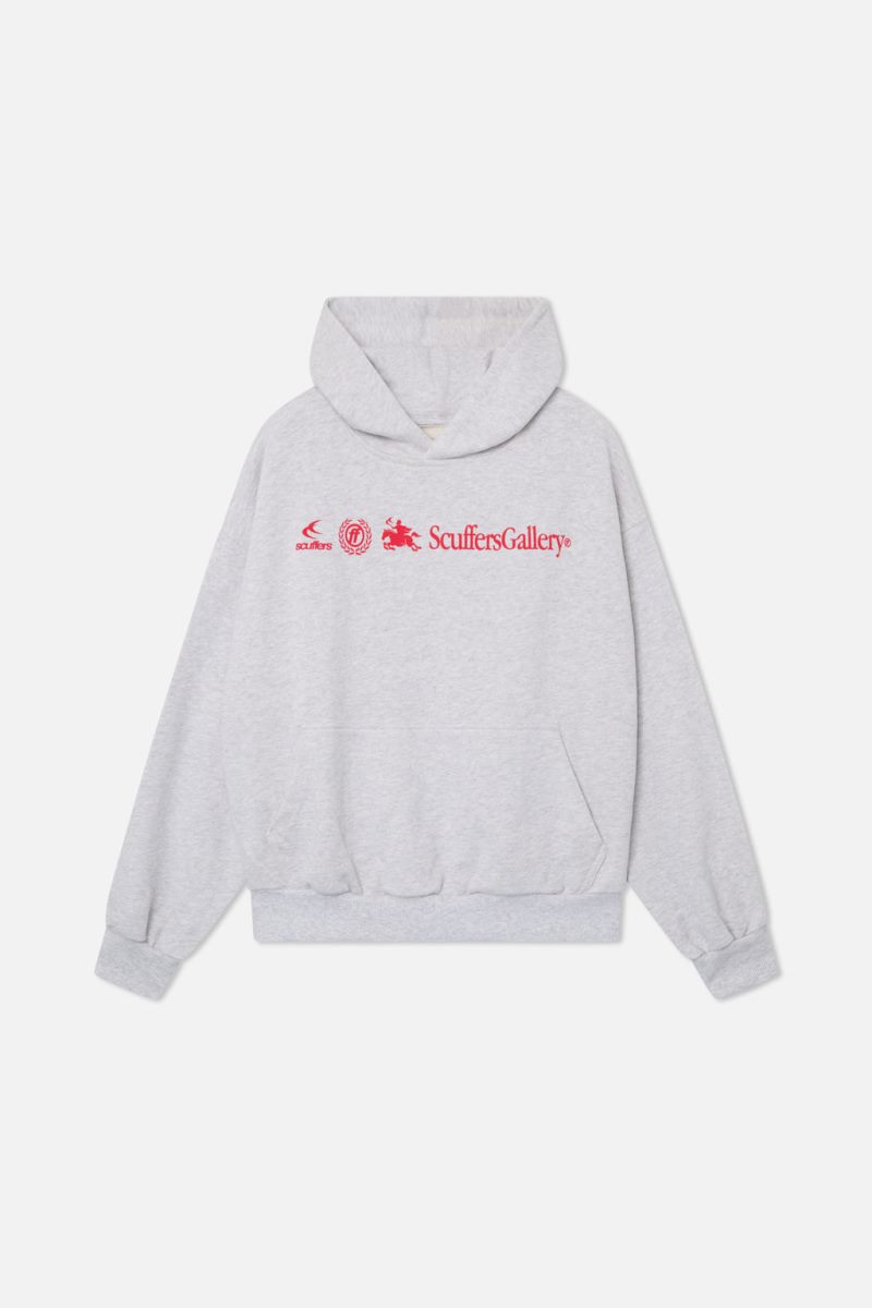 Scuffers Emblem Hoodie Light Grey | US ZJ291959S7