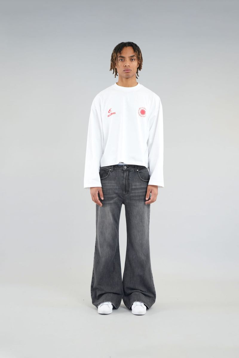 Scuffers Emblem Long Sleeve White | US II627192L0