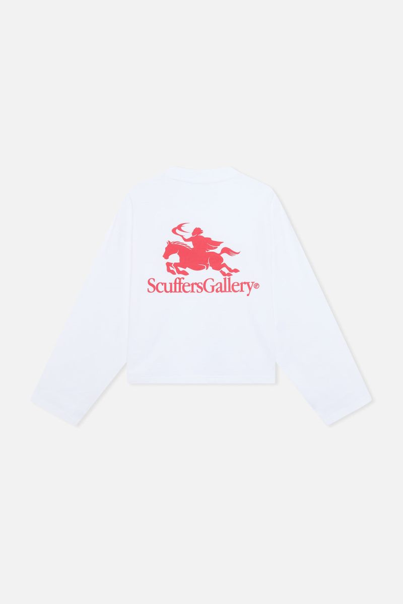 Scuffers Emblem Long Sleeve White | US II627192L0