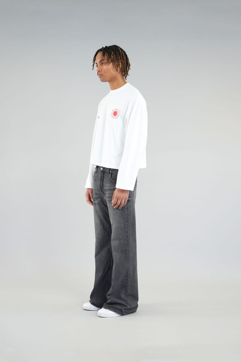 Scuffers Emblem Long Sleeve White | US II627192L0