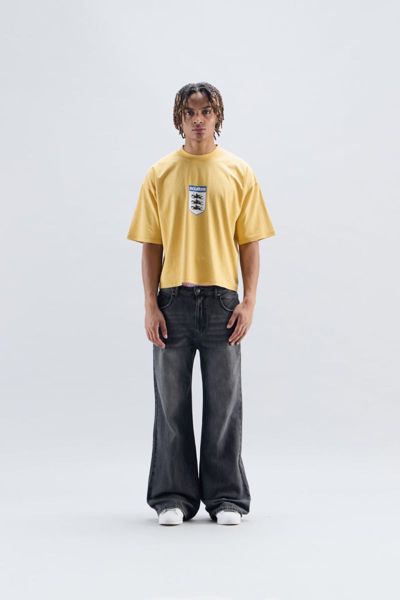 Scuffers England T-Shirt Yellow | US XP865836F4