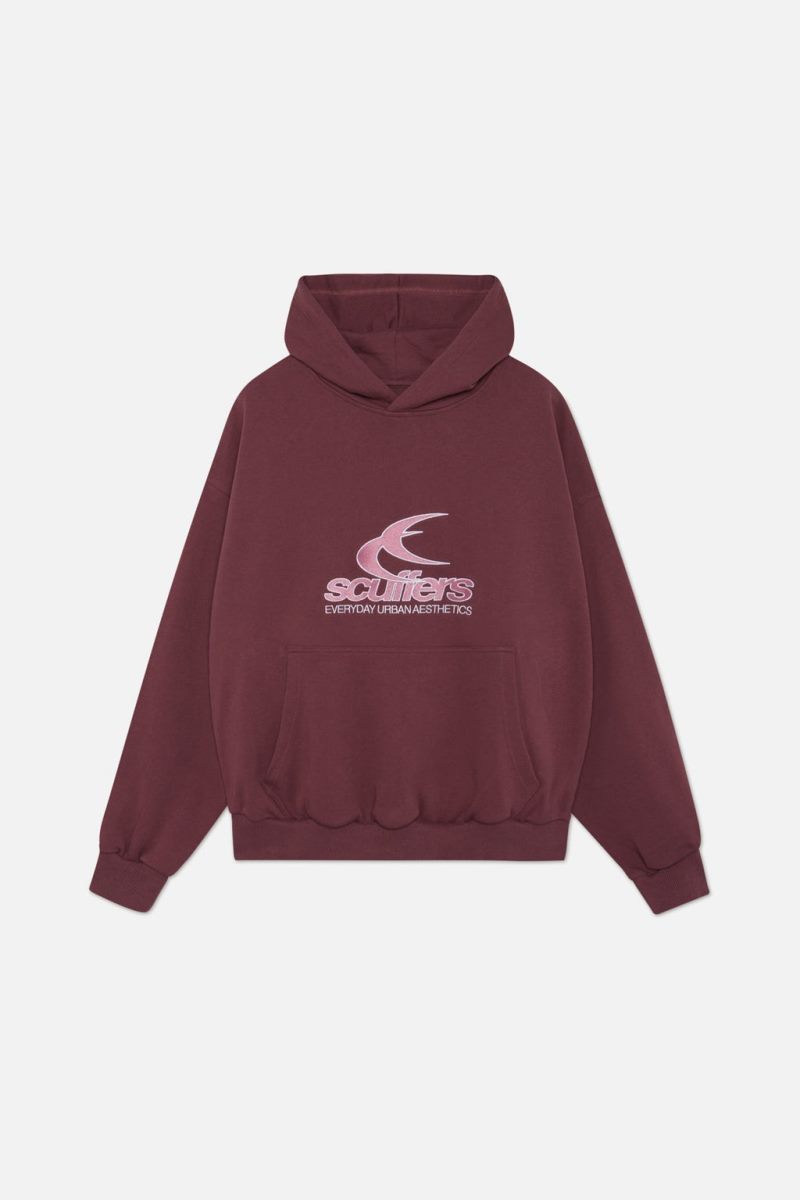 Scuffers Everyday Urban Hoodie Burgundy | US JE419031T2