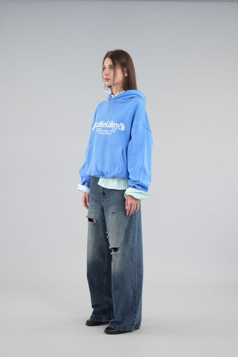 Scuffers Gallery Hoodie Blue | US AT292179B7