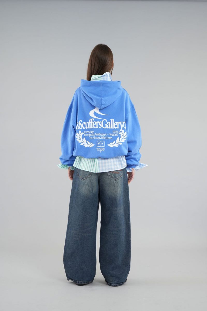 Scuffers Gallery Hoodie Blue | US AT292179B7