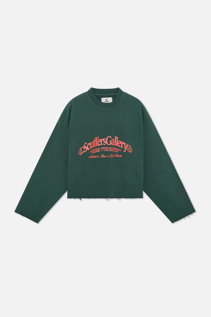 Scuffers Gallery Sweatshirt Green | US LB618211C7