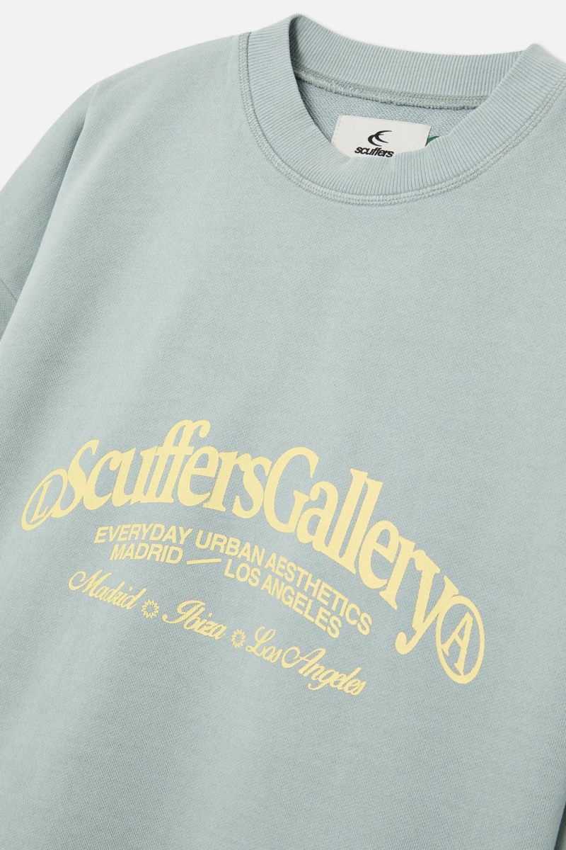 Scuffers Gallery Sweatshirt Green | US ZI589108U4